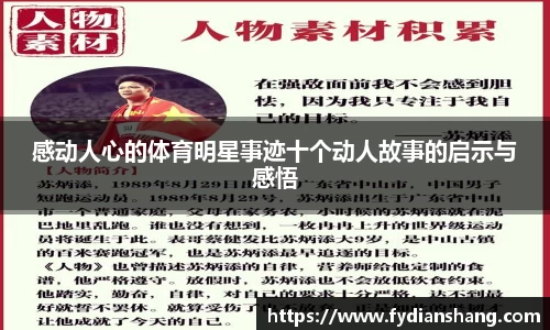 感动人心的体育明星事迹十个动人故事的启示与感悟