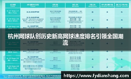 杭州网球队创历史新高网球速度排名引领全国潮流